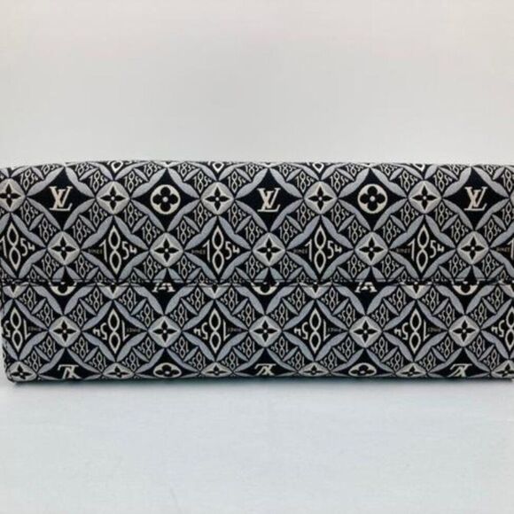 Louis Vuitton Jacquard Since 1854 Onthego GM Grey Tote Shoulder Handbag - Picture 6 of 13